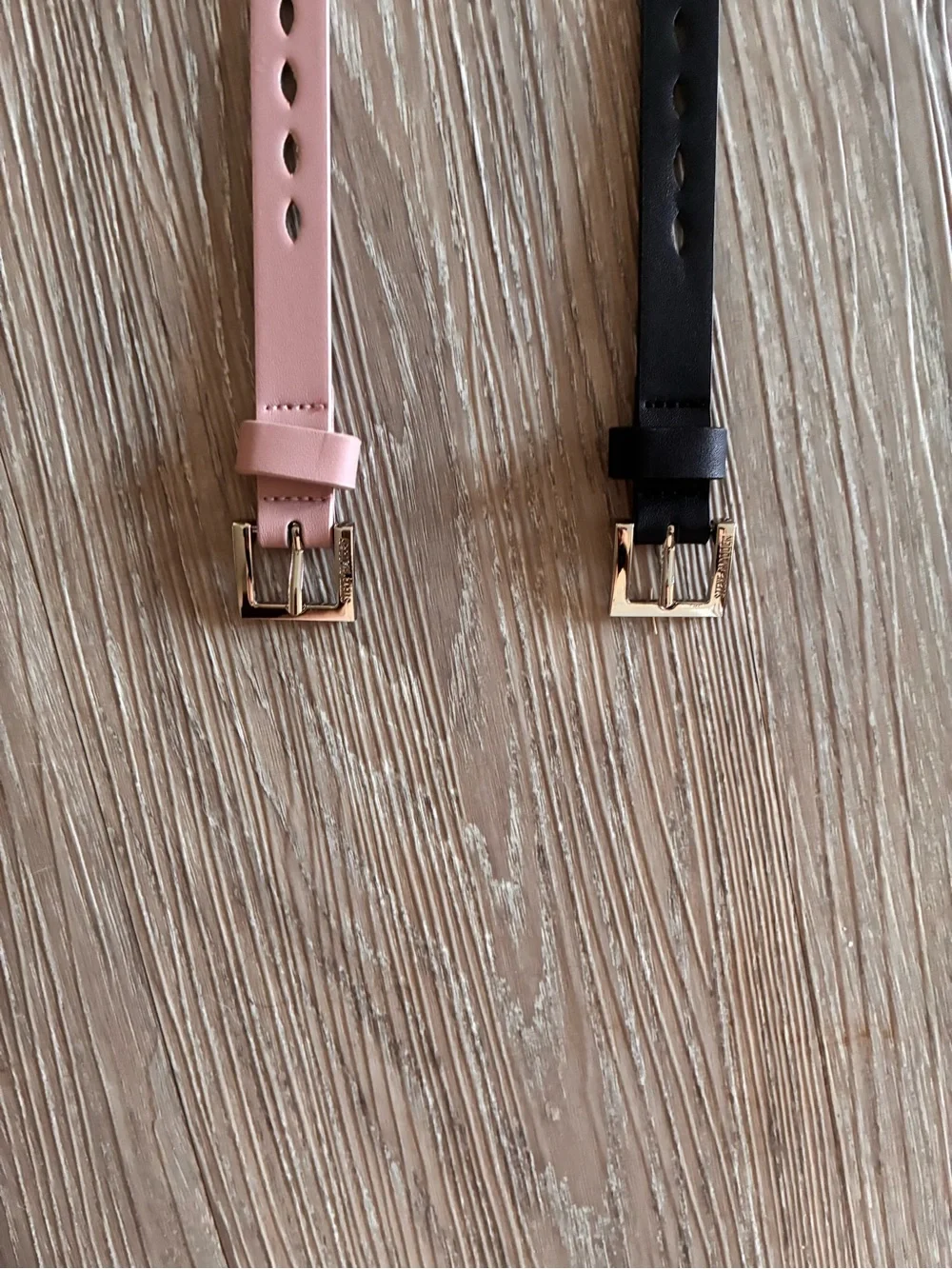 Women’s Pink and Black Belt Set with silver Buckles - infinity all size